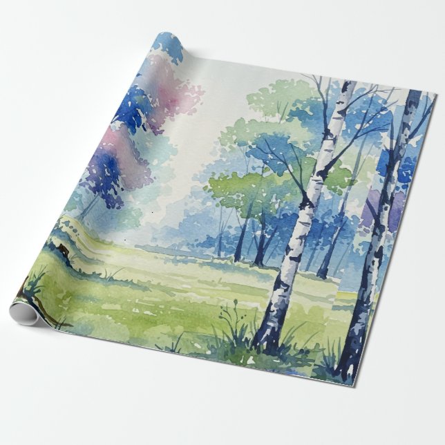 Papier Cadeau Paysage forestier (Déroulé)