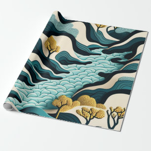 Papier Cadeau Paysage Moderne