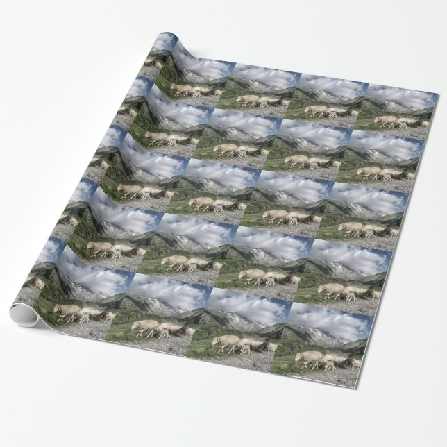 Papier Cadeau paysage pyrénéen (Déroulé)