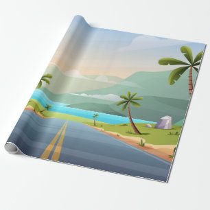 Papier Cadeau Paysage sur la plage