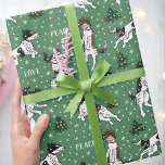 Papier Cadeau Peace Love & Joy Springer Spaniel Christmas<br><div class="desc">Ressourcez à Noël avec ce papier d'emballage Springer Spaniel amusant. Avec des arbres festifs,  des flocons de neige et beaucoup de chiens heureux,  ludiques et énergiques!</div>