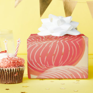 Papier Cadeau Peach Fuzz Abstrait Botanical Fruity Motif 4