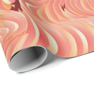 Papier Cadeau Peach Fuzz Abstrait Botanical Fruity Motif 6