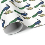 Papier Cadeau Peacock héraldique Vintage stylisé sur Couronne C<br><div class="desc">Peacock héraldique vintage sur une couronne Invitations personnalisables et accessoires avec un dessin stylisé Vintage d'un paon sur une couronne. Vous pouvez facilement customiser ces produits en ajoutant des champs de texte, en supprimant des champs de texte existants, en modifiant des images de conception ou en ajoutant des images supplémentaires...</div>