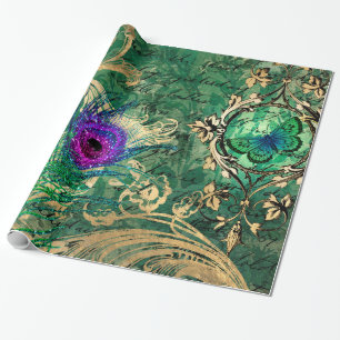 Papier Cadeau Peacock vintage pour toutes les occasions