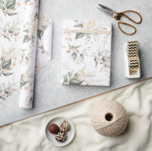 Papier Cadeau Pearl Blush Floral Elegance Motif ID989