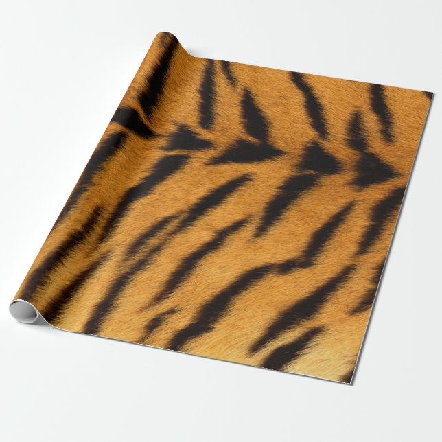 Papier Cadeau Peau animale Brown noir Tigre Safari fourrure VIP (Déroulé)