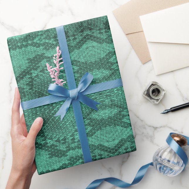 Papier Cadeau Peau de serpent vert clair (Cadeaux)