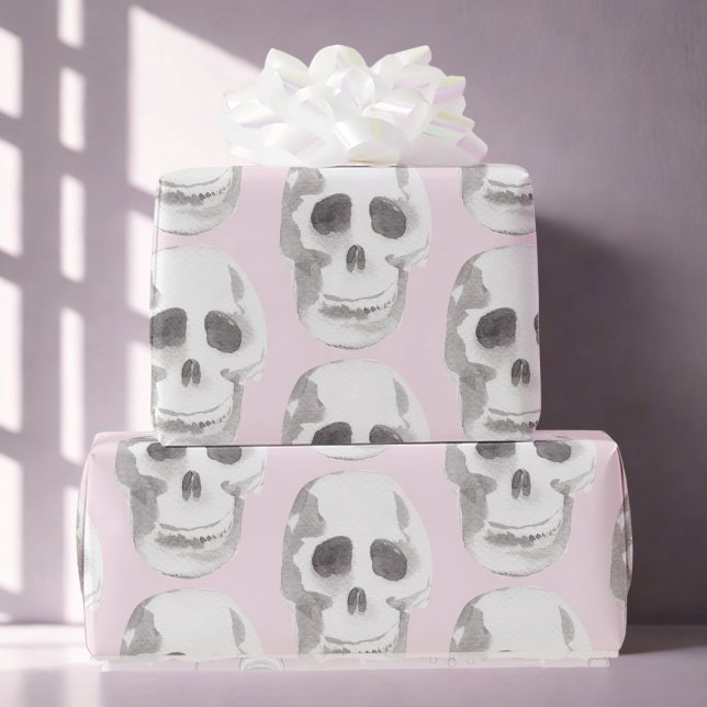 Papier Cadeau Peau rose pastel Halloween (Créateur téléchargé)