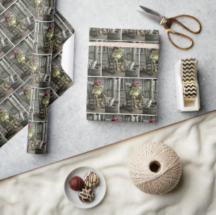 Papier Cadeau Pêche à la grenouille dans un tonneau de whisky