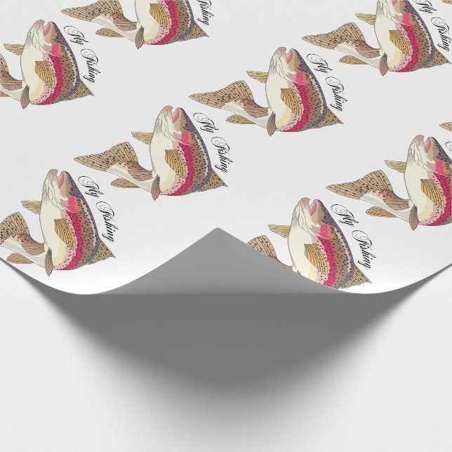 Papier Cadeau Pêche à la mouche (Coin)
