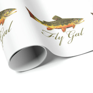 Papier Cadeau Pêche à la truite féminine
