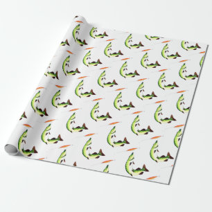 Papier Cadeau Pêche de Pike et pêche de mouche
