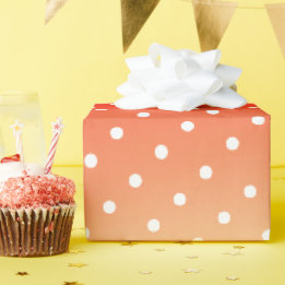 Papier Cadeau Pêche Et Rouge