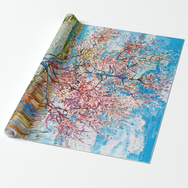 Papier Cadeau Pêcher en fleurs, Van Gogh (Déroulé)