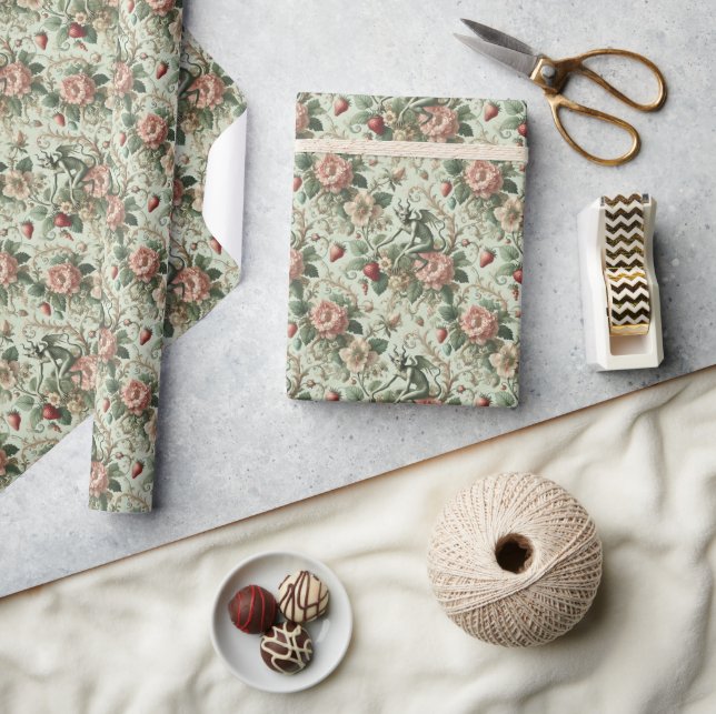 Papier Cadeau Péchés fraises - gothique baroque (Artisanat)