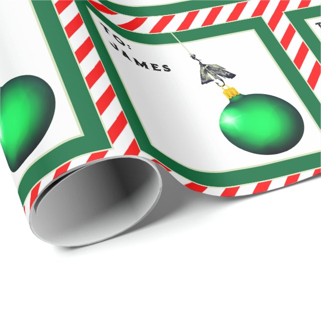 Papier Cadeau Pêcheur unique Noël (Coin rond)