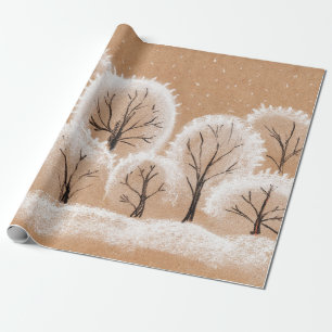 Papier Cadeau Peinture à la brosse. Toile artistique. L'art pétr