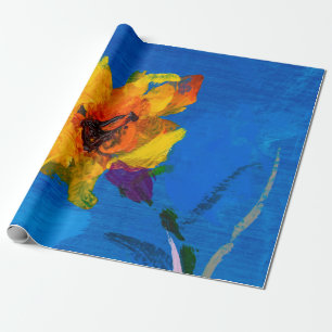 Papier Cadeau Peinture à l'huile de texture de fleurs, Art Peint