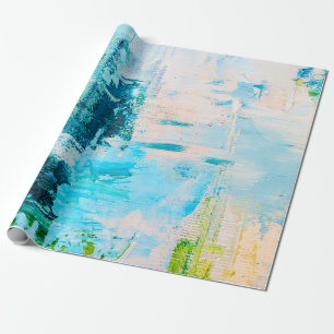 Papier Cadeau Peinture à l'huile dessinée à la main. arrière - p