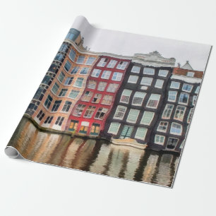 Papier Cadeau Peinture à l'huile. OEuvre acrylique. Dessin aquar