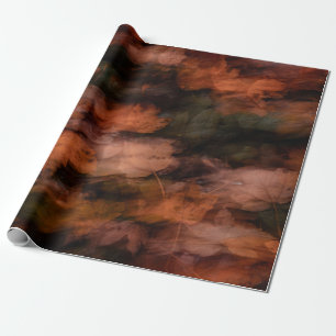Papier Cadeau PEINTURE ABSTRAITE Brown ET NOIRE COLORÉE BLURÉE