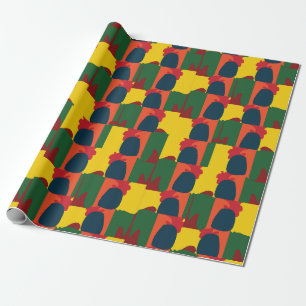 Papier Cadeau Peinture Abstraite Colorée