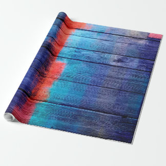 Papier Cadeau Peinture Abstraite en bois coloré #6