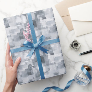 Papier Cadeau Peinture Abstraite Grise 