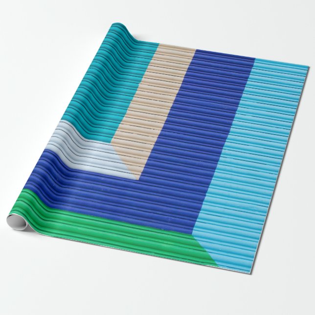 Papier Cadeau Peinture abstraite multicolore (Déroulé)