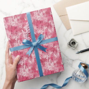 Papier Cadeau Peinture Abstraite Rose 