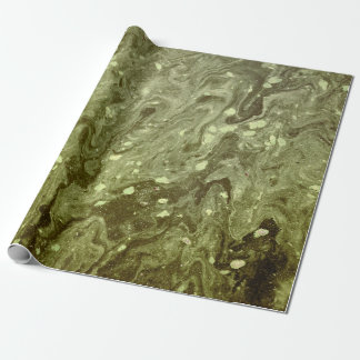 Papier Cadeau Peinture abstraite verte