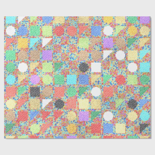 Papier Cadeau Peinture acrylique colorée  (Plat)