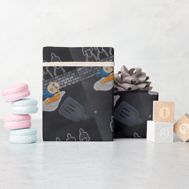Papier Cadeau Peinture Brisée Puis Frite par Alfred Fox (Baby Shower)