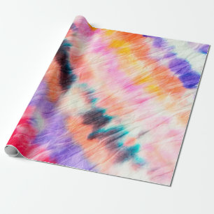 Papier Cadeau Peinture D'Art Bleu Sale. Tie Teinture Texture. Vi