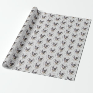 Papier Cadeau Peinture de Chien à Chien (Brindle Pied)