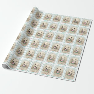 Papier Cadeau Peinture de Cocker Spaniel Buff - Art de chien ori
