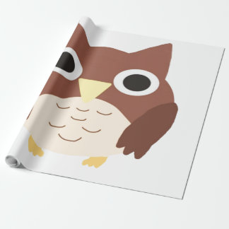Papier Cadeau peinture de hibou