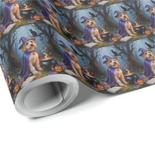 Papier Cadeau Peinture d'Halloween capricieuse pour chien de Coc