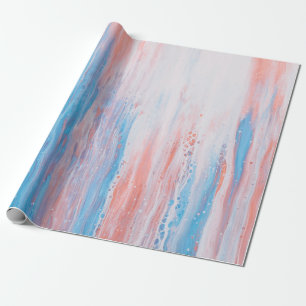 Papier Cadeau Peinture en toile rose et bleue