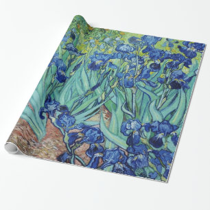 Papier Cadeau Peinture florale vintage, Iris, Vincent van Gogh