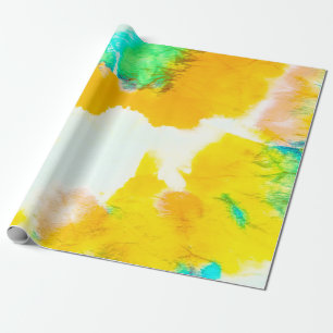 Papier Cadeau Peinture Grungy Orange. Tie Dye Print. Batik color