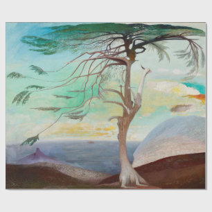 Papier Cadeau Peinture paysagère du Cèdre solitaire