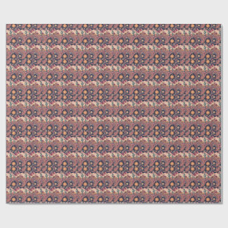 Papier Cadeau Peinture Rétro Psychedelique Désert Cactus Coucher