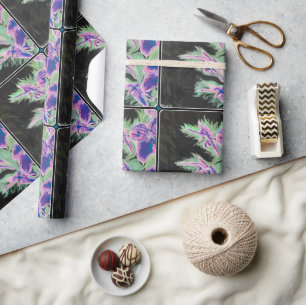 Papier Cadeau Peinture sur une orchidée tropicale