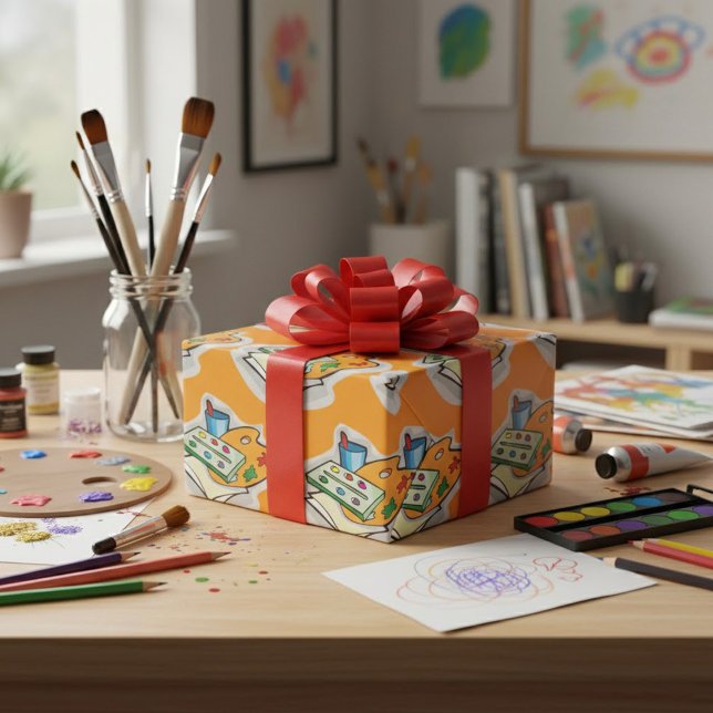 Papier Cadeau Peintures d'artiste (Créateur téléchargé)
