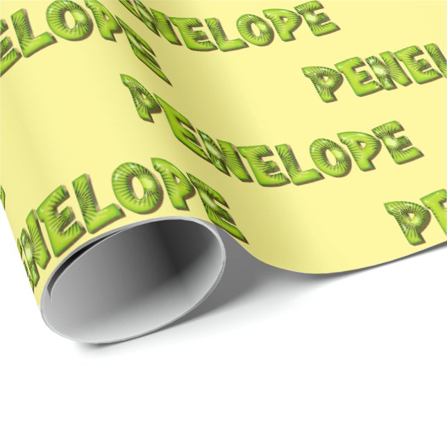 Papier cadeau Penelope Kiwi Fruit (Coin rond)