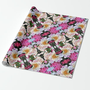 Papier Cadeau Peonies à rouleaux à enveloppes cadeaux