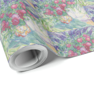 Papier Cadeau Peonies de Fleurs vintages Anémones et Lupins