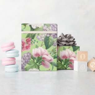 Papier Cadeau Peonis & Lilacs Jardin d'aquarelle Motif